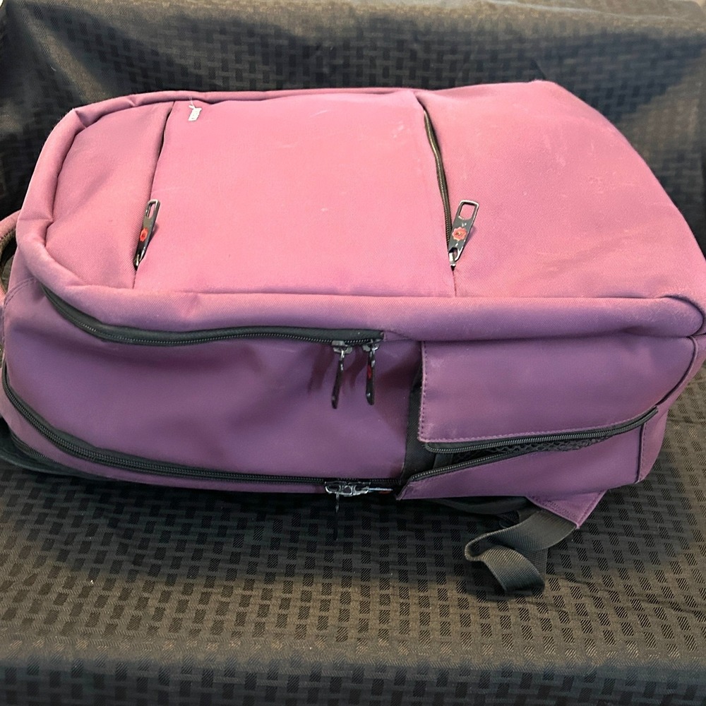 Tigernu Backpack Purple Waterproof Business Laptop Back to School Travel Bag - Picture 7 of 12